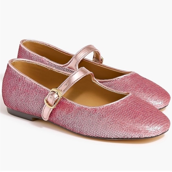 J. Crew Girls Sequin Mary Jane Flats Pink
Metallic Size 4 - Picture 1 of 7